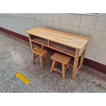 双人实木课桌凳