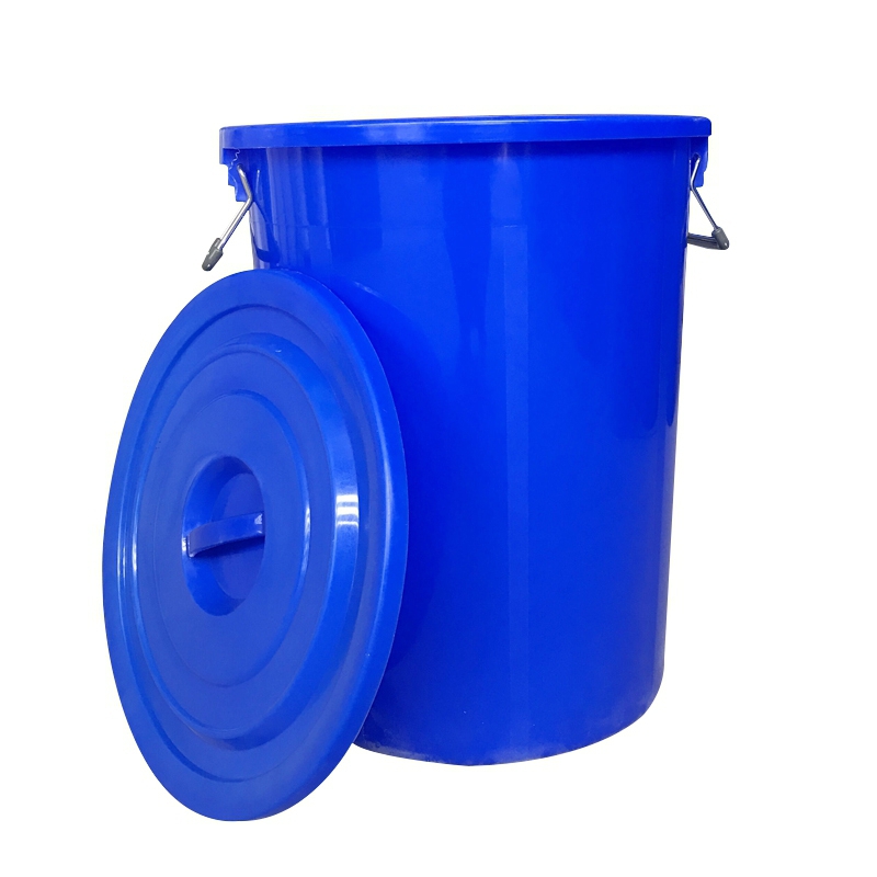 加厚简约垃圾桶圆桶塑料桶 垃圾桶  蓝色