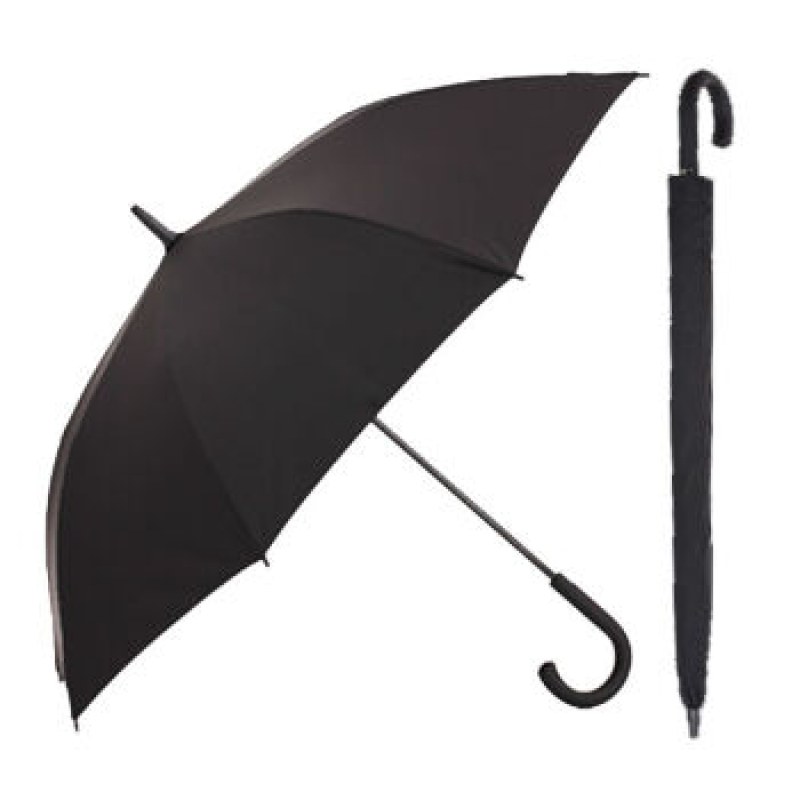 商务黑胶雨伞 长把雨伞 直把雨伞 弯把雨伞黑胶商务雨伞女士遮阳伞折叠式